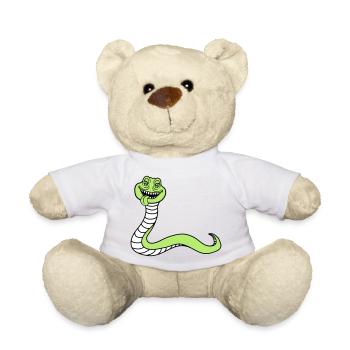 schlange gesicht kopf monster boese gefaehrlich la - Teddy - Weiß - Vorne