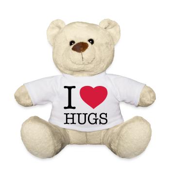 I LOVE FREE HUGS - Teddy - Weiß - Vorne