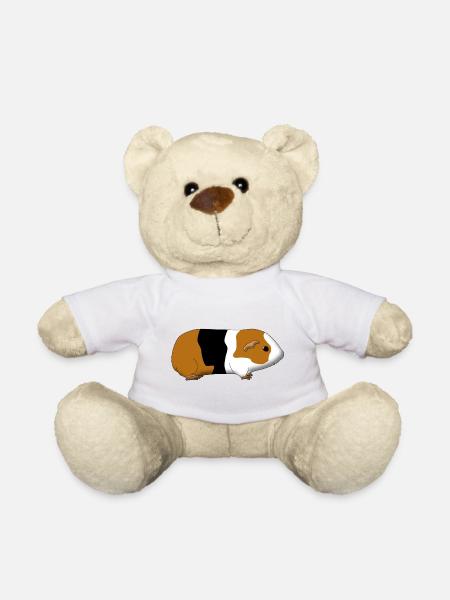 dreifarbiges Meerschweinchen - Teddy - Weiß