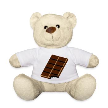 A chocolate bar - Teddy Bear - white - Front