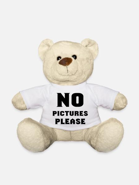 no pictures please - Teddy Bear - white