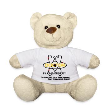 Doctor Chemie PhD Geschenkidee Abschluss Chemiker - Teddy - Weiß - Vorne