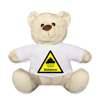 achtung shitstorm / flamewaer [2 color] - Teddy - Weiß - Vorne