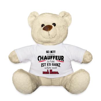 Witziges Chauffeur Shirt / Geschenk / Geschenkidee - Teddy - Weiß - Vorne