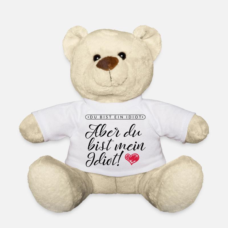LIEBE / VALENTINSTAG: Mein Idiot - Teddy - Weiß