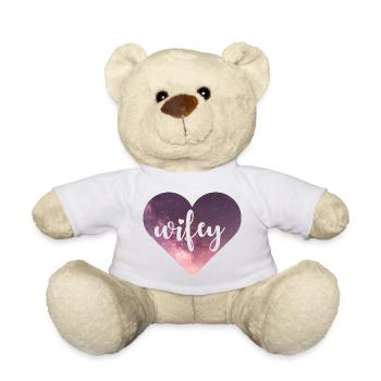 Wifey Galaxy Heart - Teddy Bear - white - Front