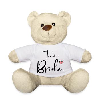 Team Bride Herz Junggesellinnenabschied Geschenk - Teddy - Weiß - Vorne