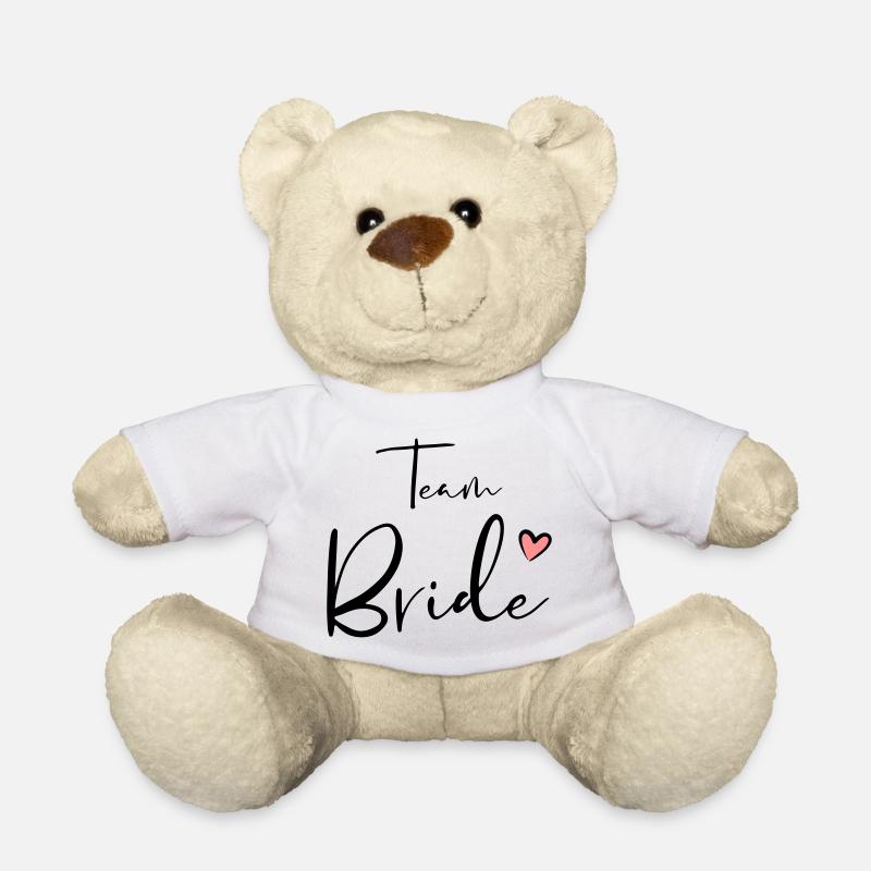 Team Bride Herz Junggesellinnenabschied Geschenk - Teddy - Weiß