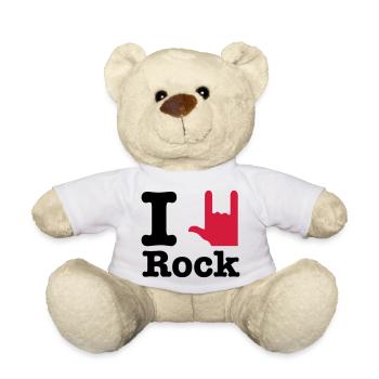i love rock - I Love Rock - Nounours - blanc - Devant
