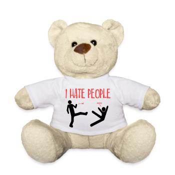 Ich hasse Menschen - Teddy - Weiß - Vorne