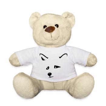 Fuchskopf / fox head (1c) - Teddy - Weiß - Vorne