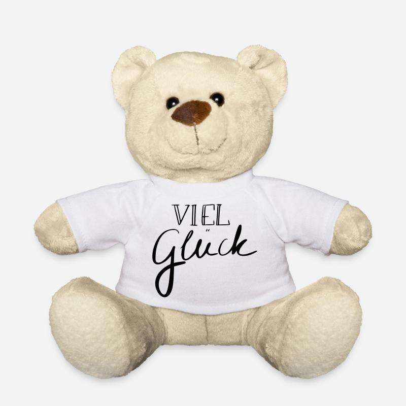 Viel Glück - Teddy - Weiß