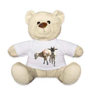 two little goats - Teddy Bear - white - Front