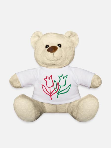 tulipe - Nounours - blanc