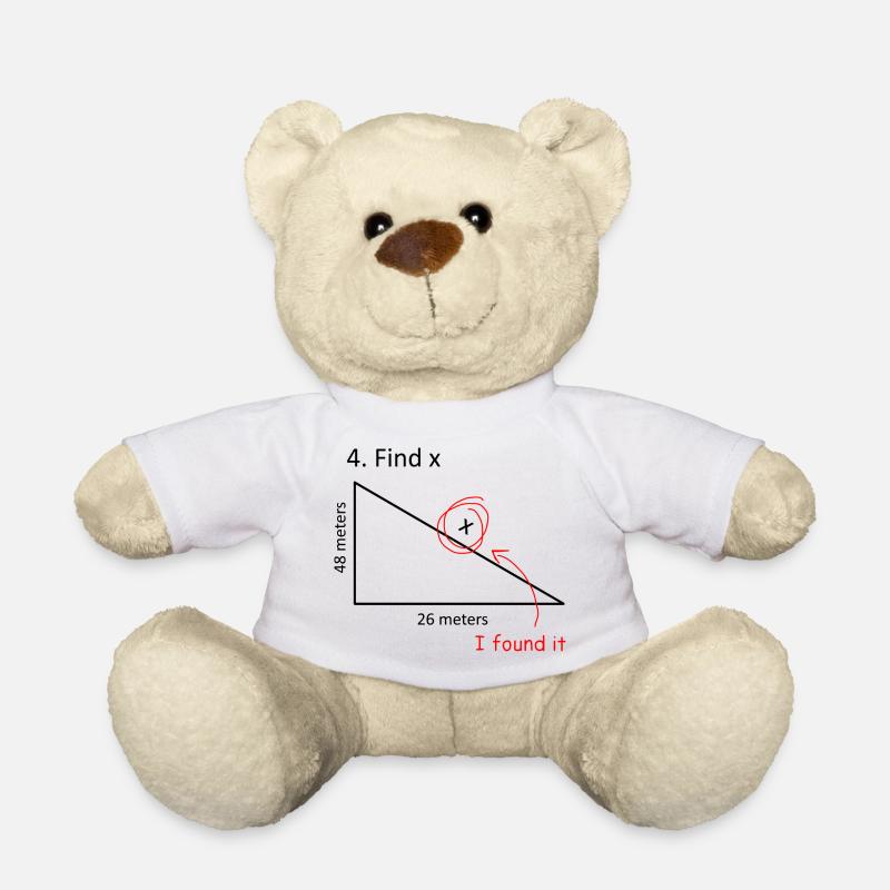 Finde x Find x Geometrie Mathematik Trigonometrie - Teddy - Weiß
