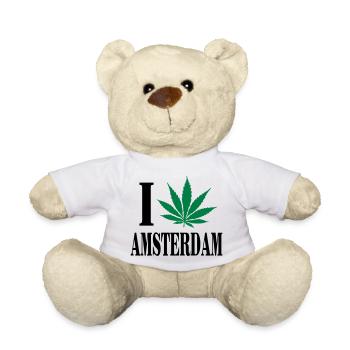 I love amsterdam - Teddy - Weiß - Vorne