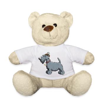 Lustiger Scottie I Scottish Terrier Hund Geschenk - Teddy - Weiß - Vorne