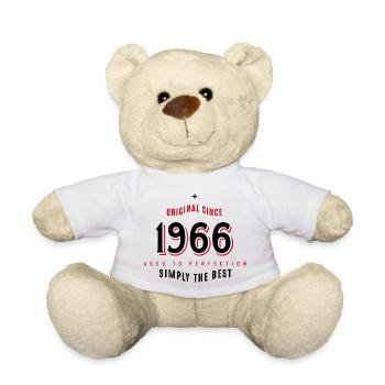Original seit 1966 Geburtstag simply the best Star - Teddy - Weiß - Vorne