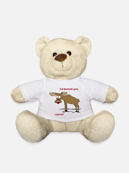 Knutschender Elch - Teddy - Weiß