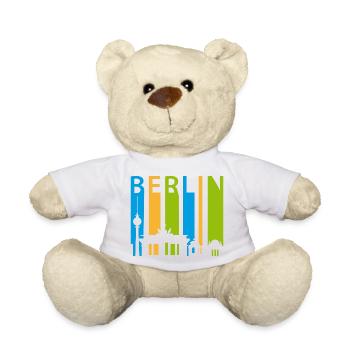 Berliner Schiftzug mit Silhouette - Teddy - Weiß - Vorne