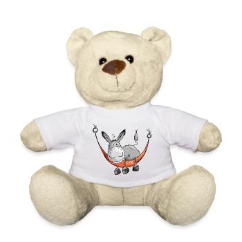 Relaxing Donkey - Comic - Cartoon - Nounours - blanc - Devant