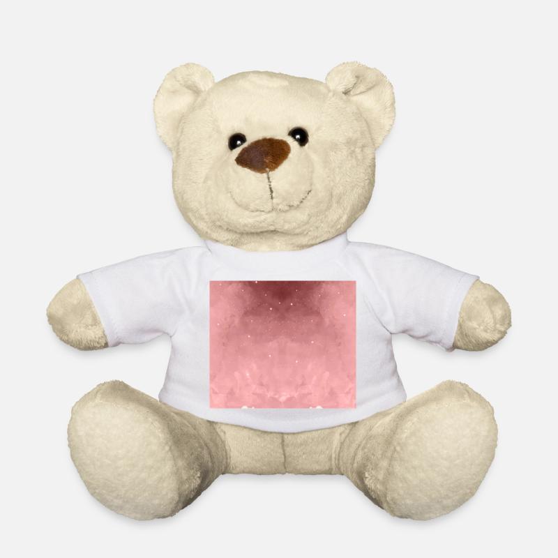 Aquarelle couleur saumon rose - Nounours - blanc