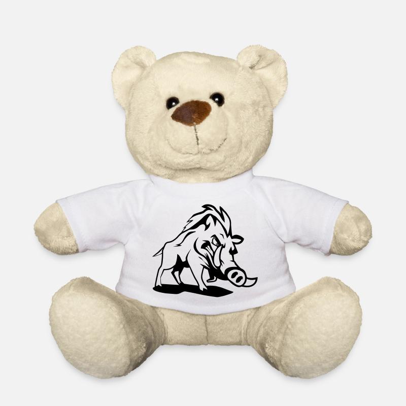 wildschwein gefährlich - Teddy - Weiß