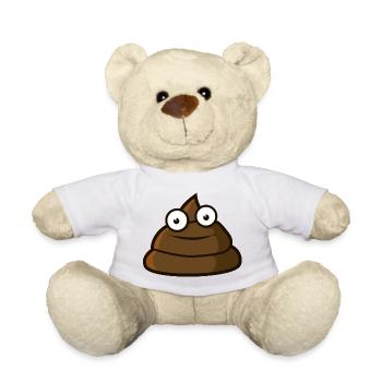 Süßer Scheißhaufen, Scheiße, Kackhaufen - Teddy - Weiß - Vorne