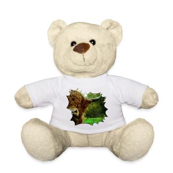 Highland Cattle - Teddy Bear - white - Front