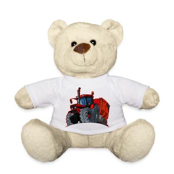 0856 Einkaufswagen roter Rand - Teddy - Weiß - Vorne