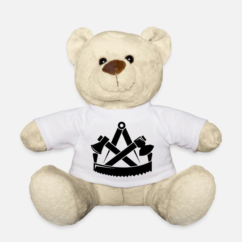 Zimmerer Zunftzeichen - Zimmermann Zunft - Teddy - Weiß