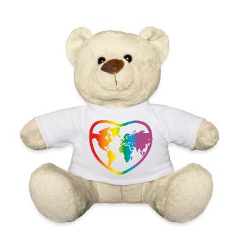 Lgbt Rainbow World, Gay Pride - Nounours - blanc - Devant