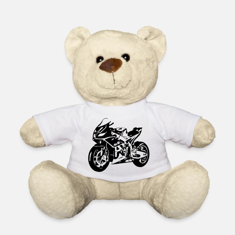 moto - Nounours - blanc