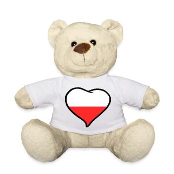 Poland flag - Teddy Bear - white - Front