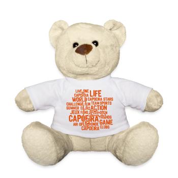 capoeira text words - Teddy Bear - white - Front