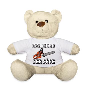 Motorsäge , Kaminholz , Der Herr der Säge (25) - Teddy - Weiß - Vorne