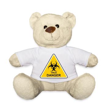 Achtung Virus - Teddy - Weiß - Vorne