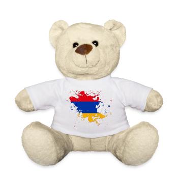 Armenien Flagge als Farbklecks - Teddy - Weiß - Vorne