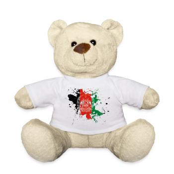 Afghanistan Flagge als Farbklecks - Teddy - Weiß - Vorne