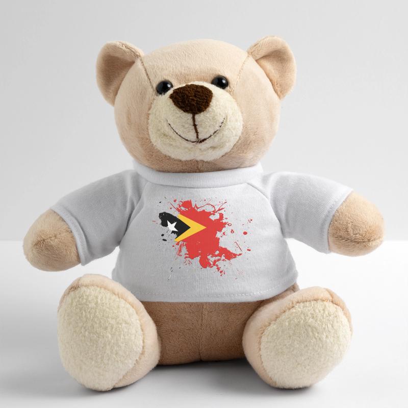 Drapeau du Timor oriental comme une touche de couleur Nounours
