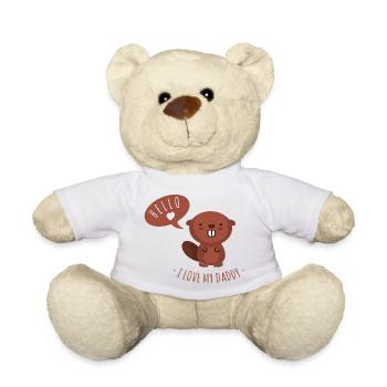 I love my daddy- geschenk geburt papa vater - Teddy - Weiß - Vorne