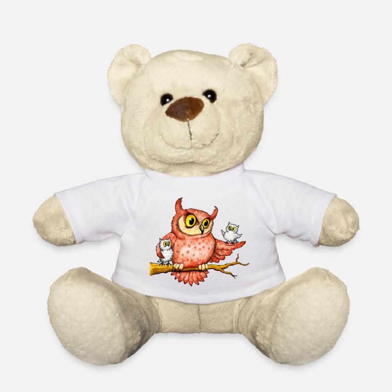 Eulen - Teddy - Weiß