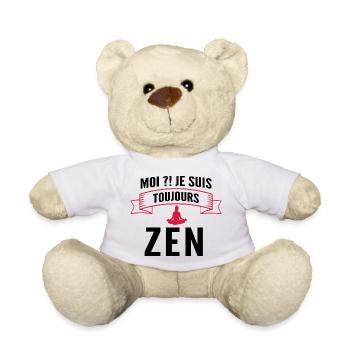 moi je suis toujours zen - Nounours - blanc - Devant