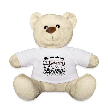merry christmas - Nounours - blanc - Devant