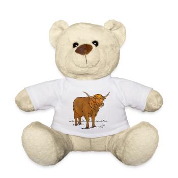 Schottisches Hochlandrind - Teddy - Weiß - Vorne