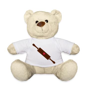 coeur de rouleau de cuisson - Nounours - blanc - Devant
