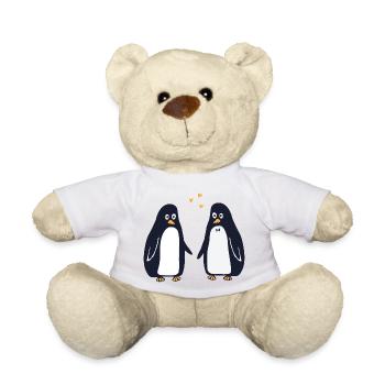 penguins in love - Teddy Bear - white - Front