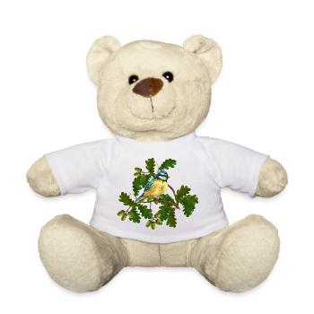 Tit bird - Teddy Bear - white - Front