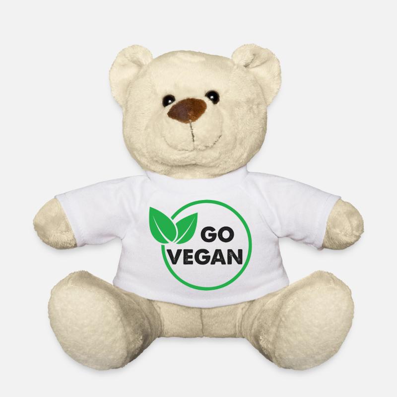 Go Vegan - Teddy - Weiß
