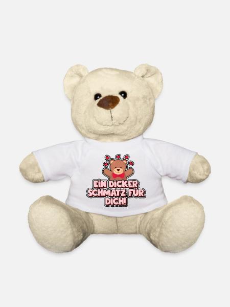 Ein dicker Schmatz für dich! Bär - Bären - Teddy - Weiß